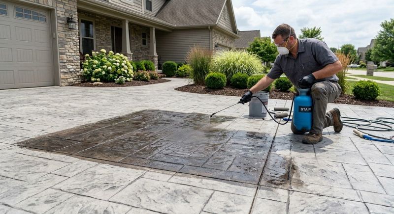 Concrete Driveway Refinishing in Dallas, TX