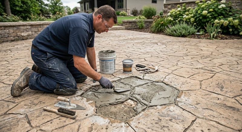 Decorative Concrete Repair in Edmond, OK