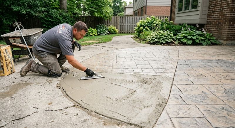 Stamped Concrete Installation in Frisco, TX